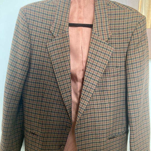 Vintage checked brown blazer - Picture 5 of 8